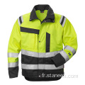 Veste de travail thermique d'hiver imperméable Hi vis de sécurité veste